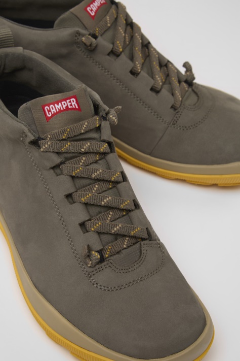 Camper Design Peu Pista Gore-tex Brązowy Szary Skórzane Trampki Dla Kobiet