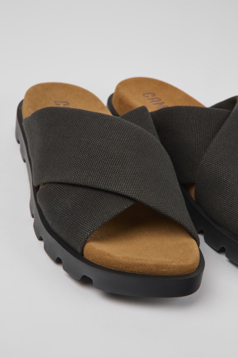Camper Design Brutus Sandal Szare Damskie Sandały Z Bawełny Pochodzącej Z Recyklingu