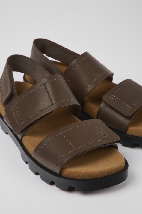 Camper Brutus Sandal Czarne Skórzane Sandały Damskie Nowości