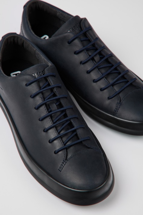 Camper Design Podwozie Granatowe Skórzane Buty Męskie