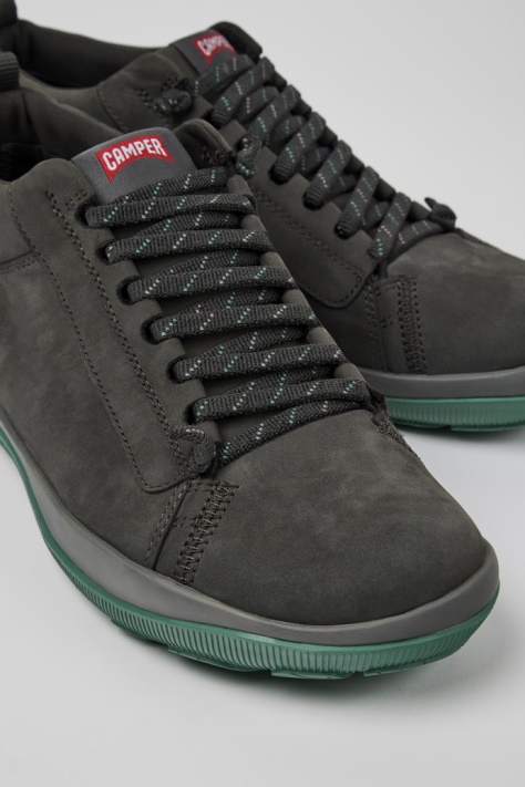 Camper Design Peu Pista Gore-tex Szare Buty Nubukowe Dla Mężczyzn