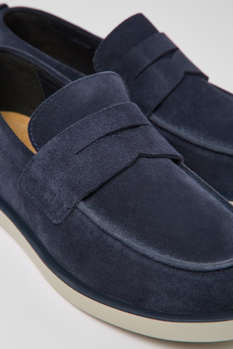 Jedyne Męskie Buty Z Nubuku W Kolorze Niebieskim