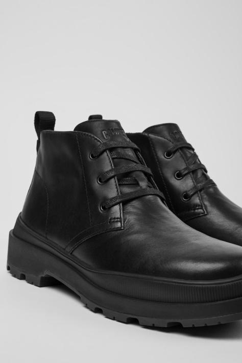 Brutus Trek Gore-tex Czarne Skórzane Botki Dla Męskiego Zastosowania Camper