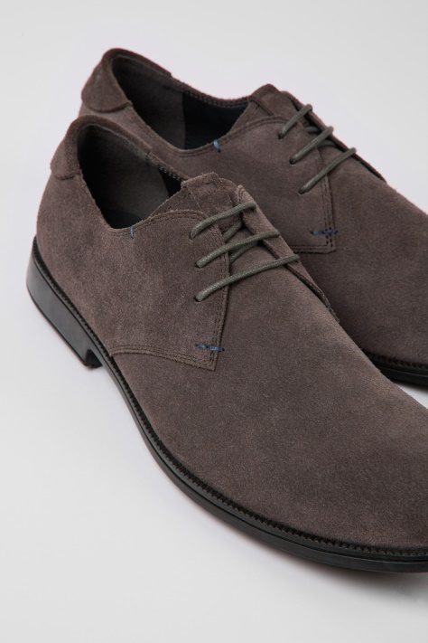 Design Mil Brązowo-szare Buty Nubukowe Dla Mężczyzn Camper
