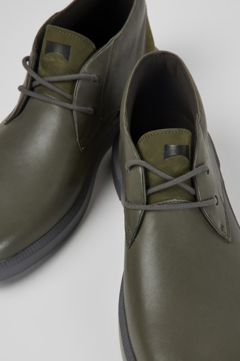 Camper Bill Zielone Skórzane Buty Dla Mężczyzn Nowości