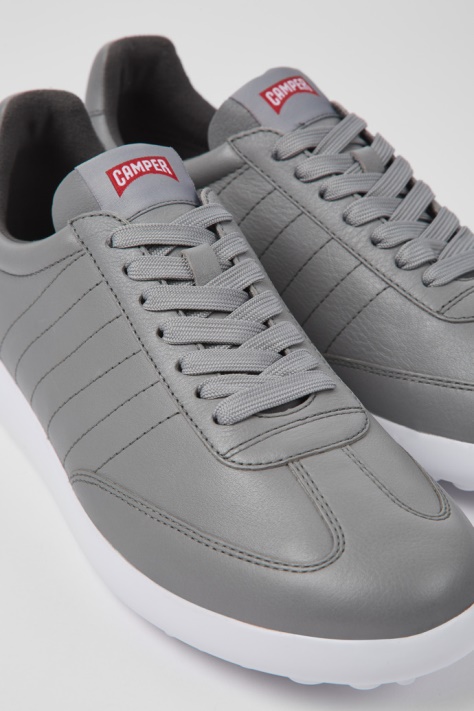 Camper Design Pelotas Xlite Szare Skórzane Trampki Dla Mężczyzn