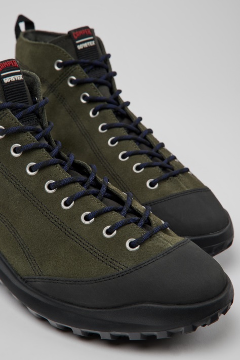 Buty Do Kostki Camper Crclr Gore-tex Z Zielonego Nubuku I Materiału Tekstylnego Dla Mężczyzn