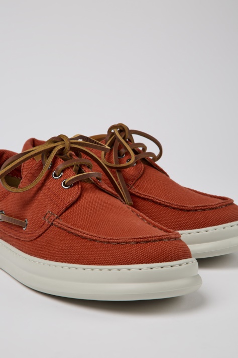 Design Runner Czerwone Buty Z Bawełny Ekologicznej Dla Mężczyzn Kamper