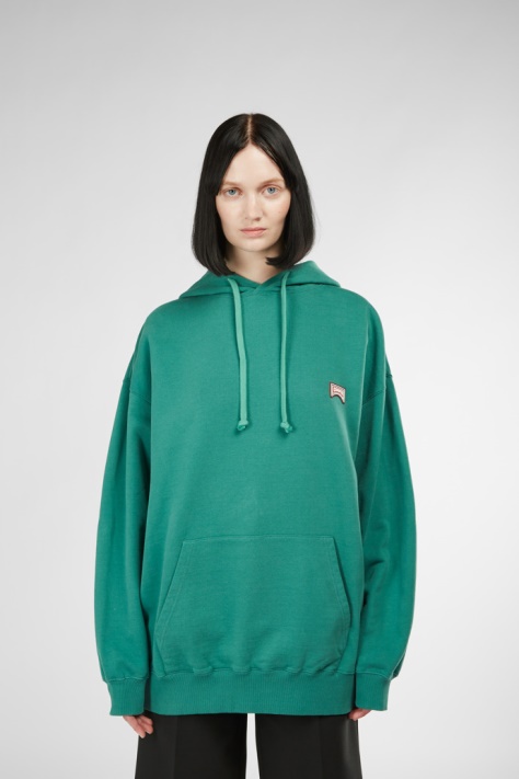 Design Bluza Z Kapturem Unisex W Zielono-biały Nadruk Camper