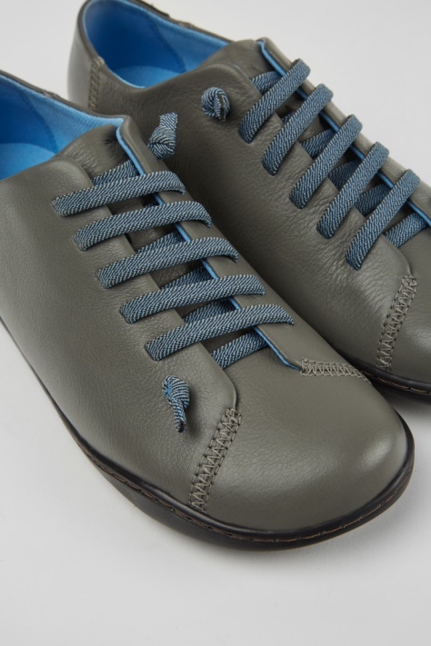 Camper Design Peu Szare Skórzane Buty Damskie