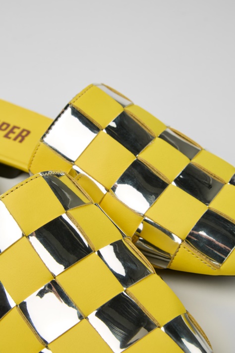 Buty Camper Design Casi Myra żółto-srebrne Dla Kobiet
