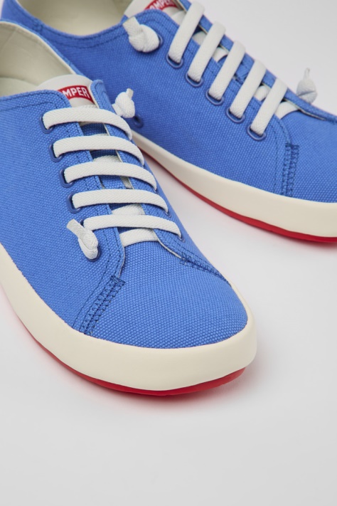 Camper Design Peu Rambla Niebieskie Trampki Z Bawełny Ekologicznej Dla Mężczyzn