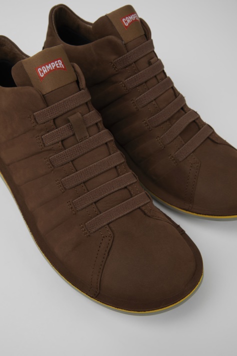 Beetle Gore-tex Brązowe Nubukowe Botki Dla Mężczyzn Przeznaczone Camper