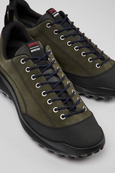 Camper Crclr Gore-tex Zielony Nubuk I Tekstylne Trampki Dla Mężczyzn Nowość